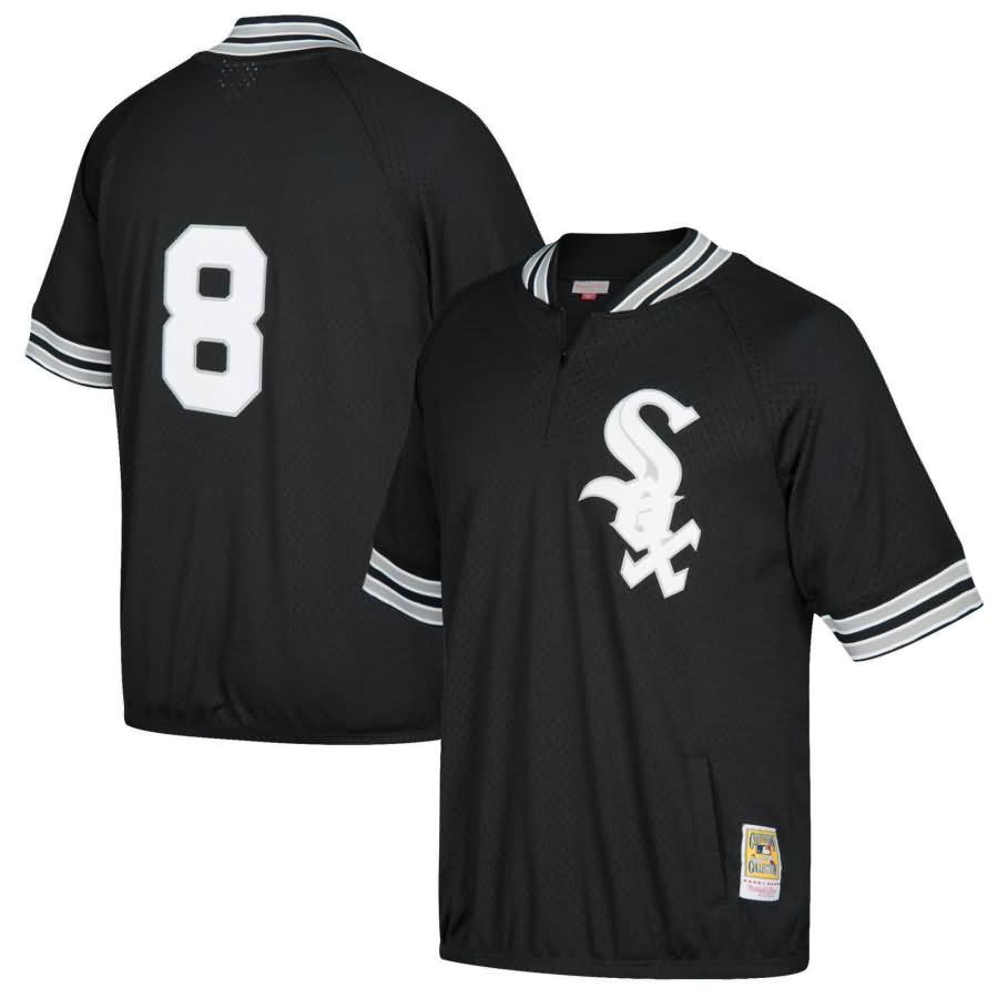 Bo Jackson Chicago White Sox Mitchell & Ness Cooperstown Collection Mesh Batting Practice Quarter-Zip Jersey - Black