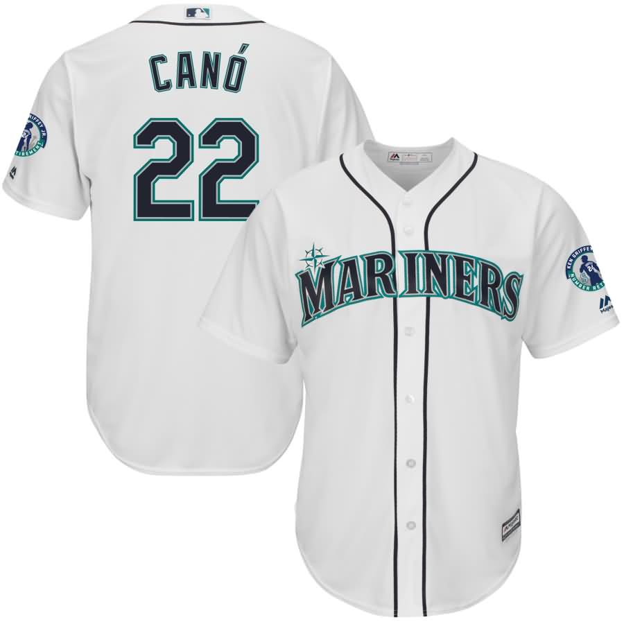 Robinson Cano Seattle Mariners Majestic Griffey Retirement Day Patch Cool Base Player Jersey - White