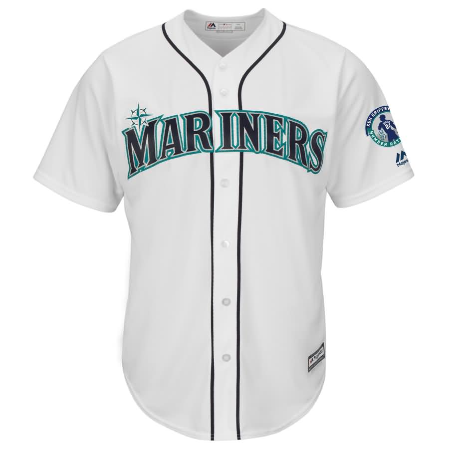 Robinson Cano Seattle Mariners Majestic Griffey Retirement Day Patch Cool Base Player Jersey - White