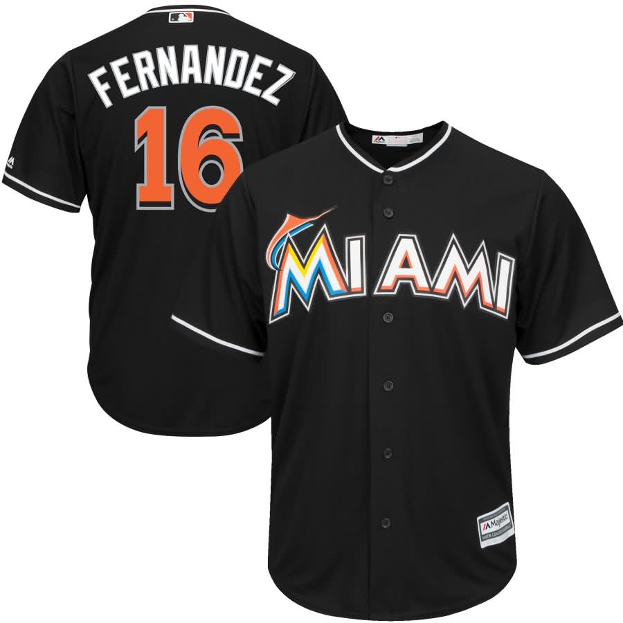 Jose Fernandez Miami Marlins Majestic Alternate Cool Base Jersey - Black