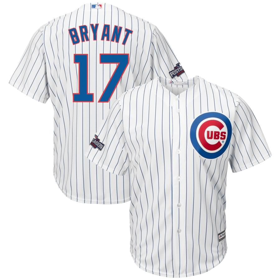 Kris Bryant Chicago Cubs Majestic Home 2016 Postseason Patch Cool Base Player Jersey - White/Royal