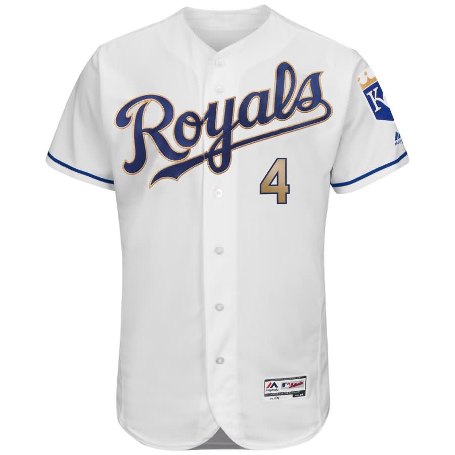 Alex Gordon Kansas City Royals Majestic 2017 Home Flex Base Authentic Jersey - White