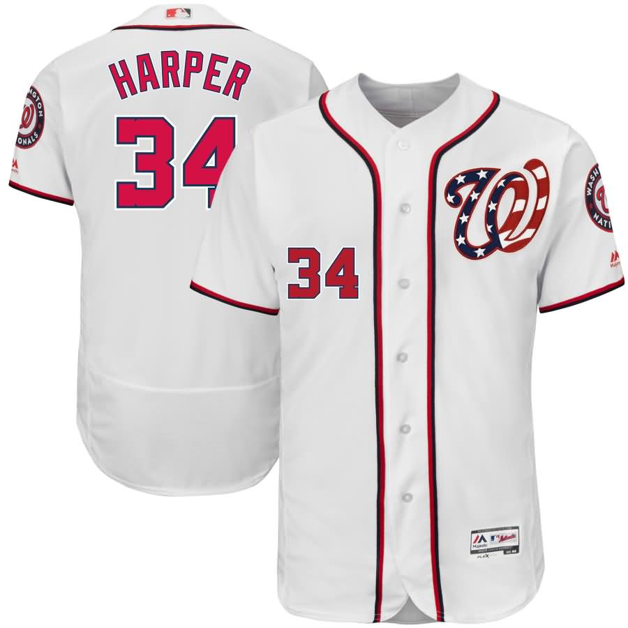 Bryce Harper Washington Nationals Majestic 2017 Flex Base Authentic Jersey - White