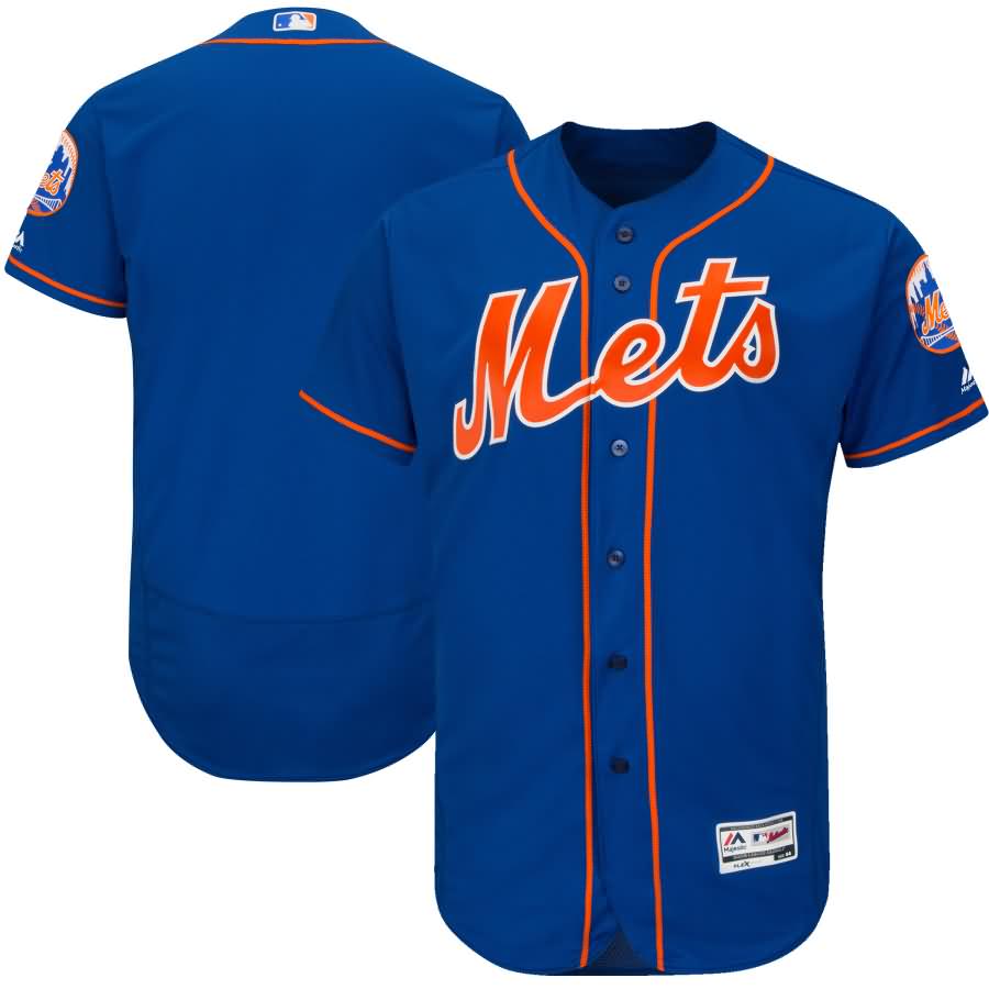 New York Mets Majestic 2017 Alternate Authentic Collection Flex Base Team Jersey - Royal/Orange