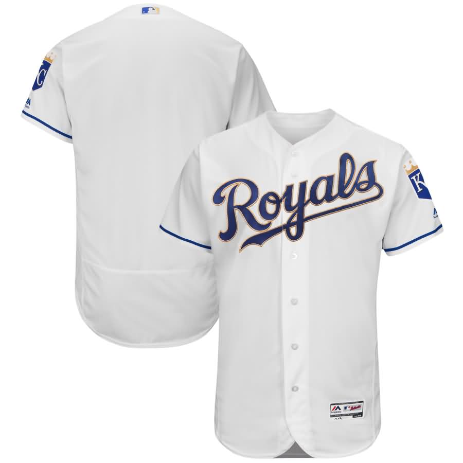 Kansas City Royals Majestic 2017 Home Flex Base Authentic Team Jersey - White