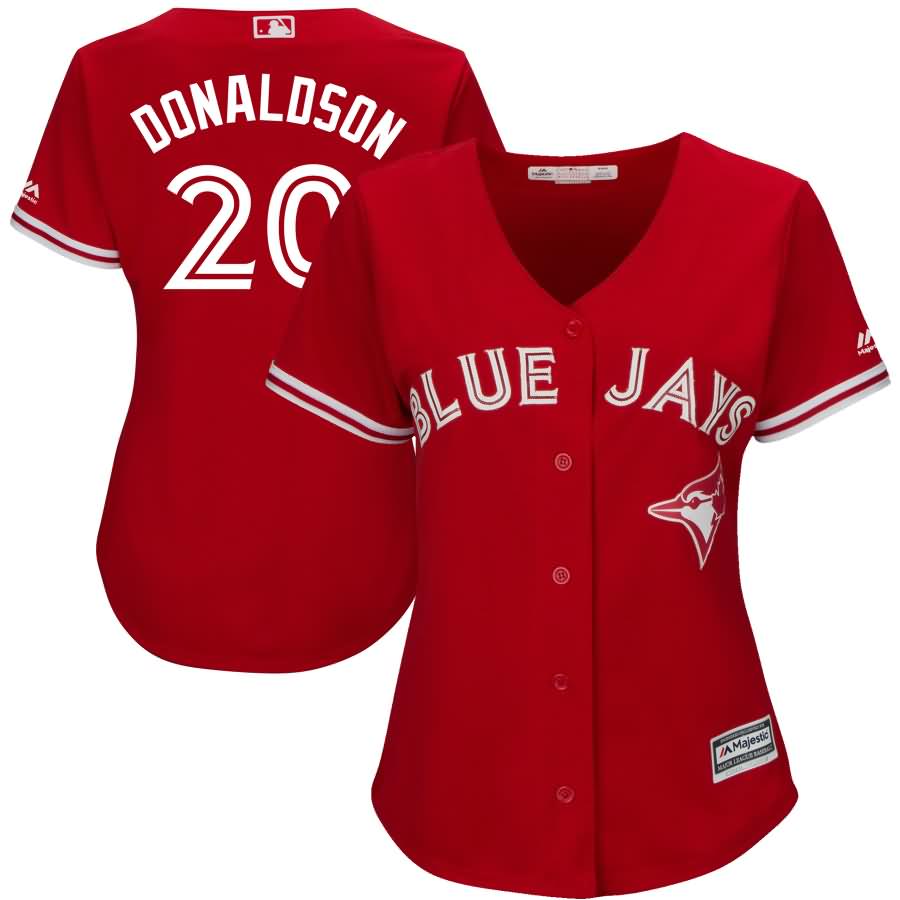 Josh Donaldson Toronto Blue Jays Majestic Women's 2017 Cool Base Replica Player Jersey - Scarlet