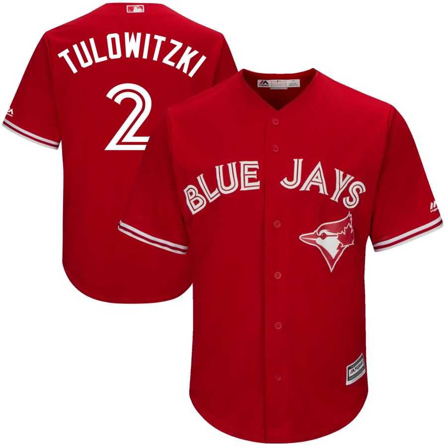 Troy Tulowitzki Toronto Blue Jays Majestic 2017 Cool Base Replica Player Jersey - Scarlet