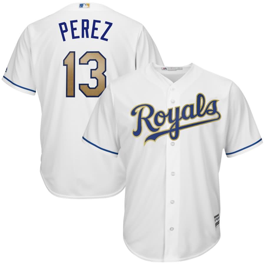 Salvador Perez Kansas City Royals Majestic 2017 Home Cool Base Replica Jersey - White