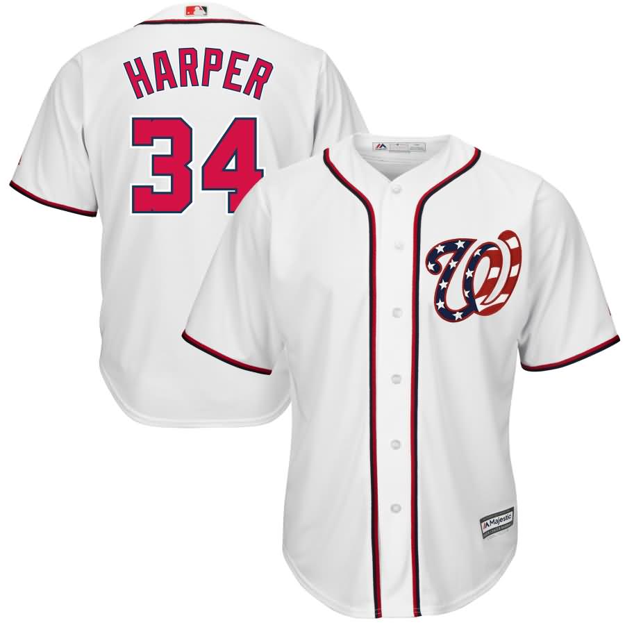 Bryce Harper Washington Nationals Majestic 2017 Cool Base Jersey - White