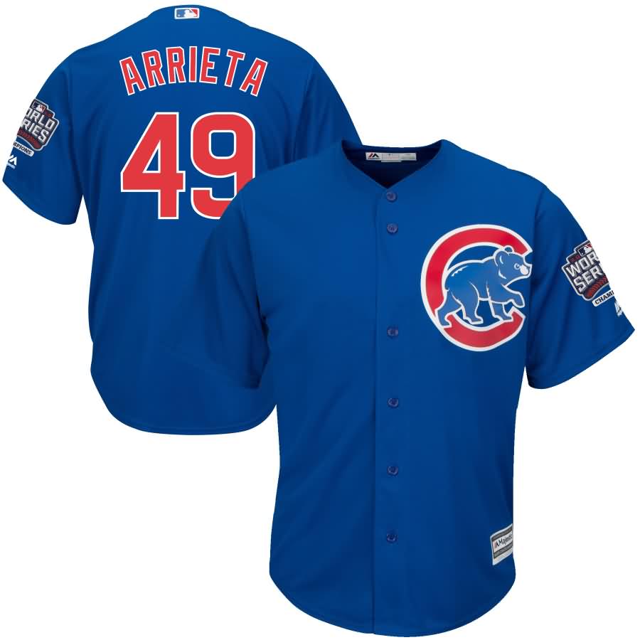 Jake Arrieta Chicago Cubs Majestic 2016 World Series Champions Alternate Cool Base Player Jersey - Royal