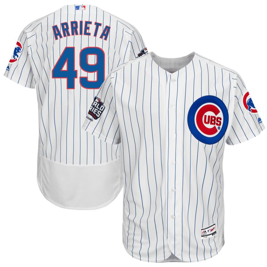 Jake Arrieta Chicago Cubs Majestic 2016 World Series Champions Home Authentic Flex Base Player Jersey - White