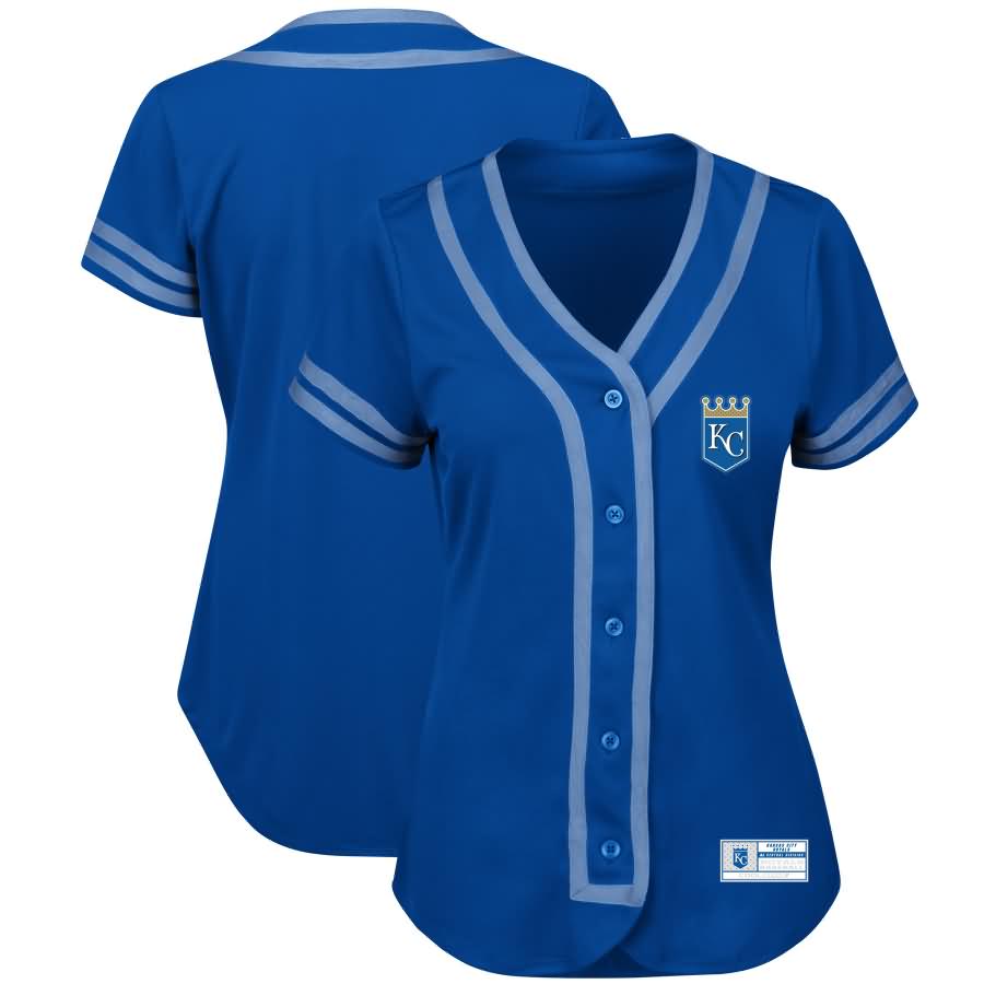 Kansas City Royals Majestic Women's Absolute Victory Fashion Team Jersey - Royal/Light Blue