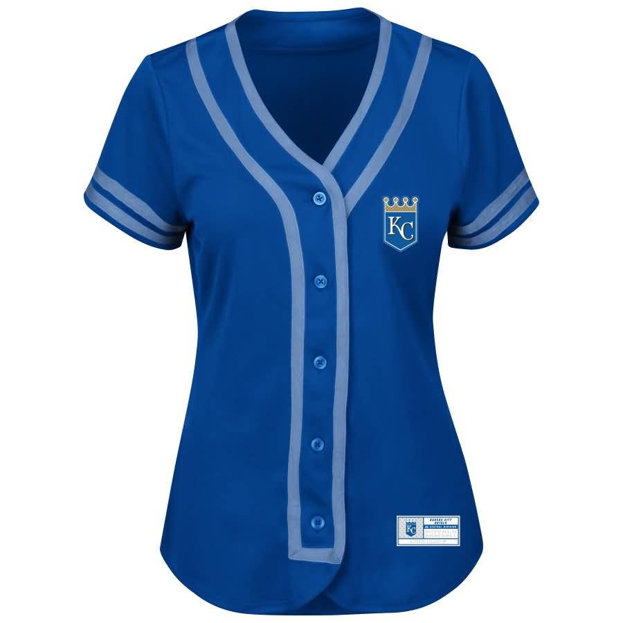 Kansas City Royals Majestic Women's Absolute Victory Fashion Team Jersey - Royal/Light Blue