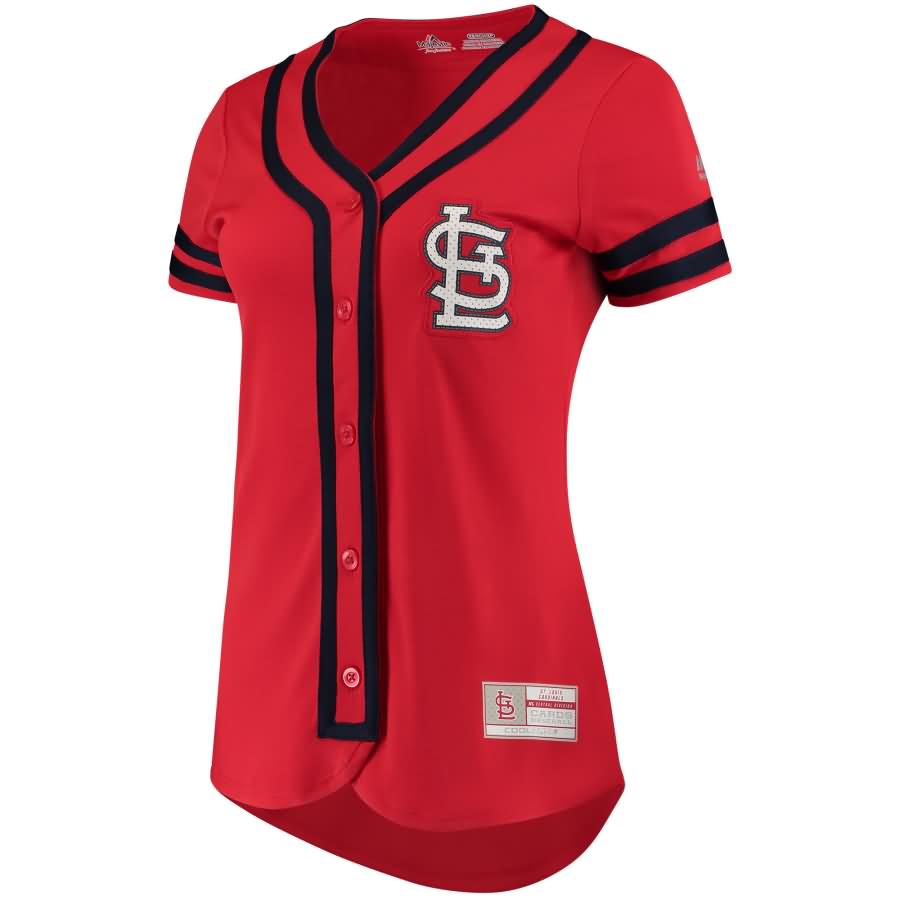 St. Louis Cardinals Majestic Women's Absolute Victory Fashion Team Jersey - Red/Navy