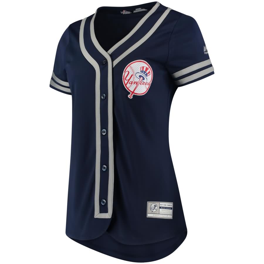 New York Yankees Majestic Women's Absolute Victory Fashion Team Jersey - Navy/Gray