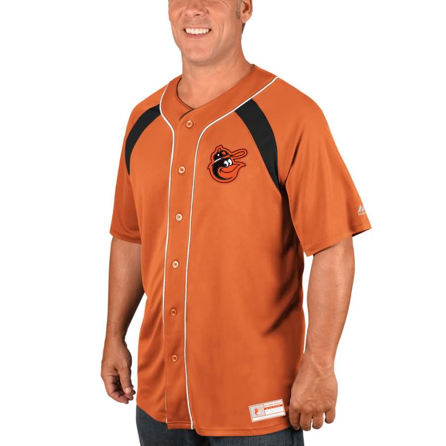 Cal Ripken Jr. Baltimore Orioles Majestic Cooperstown Collection Peak Power Cool Base Fashion Player Jersey - Orange/Black