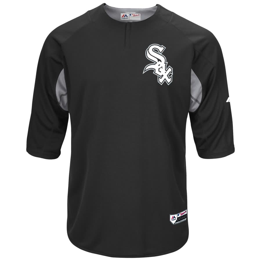 Chicago White Sox Majestic Authentic Collection On-Field 3/4-Sleeve Batting Practice Jersey - Black/Gray