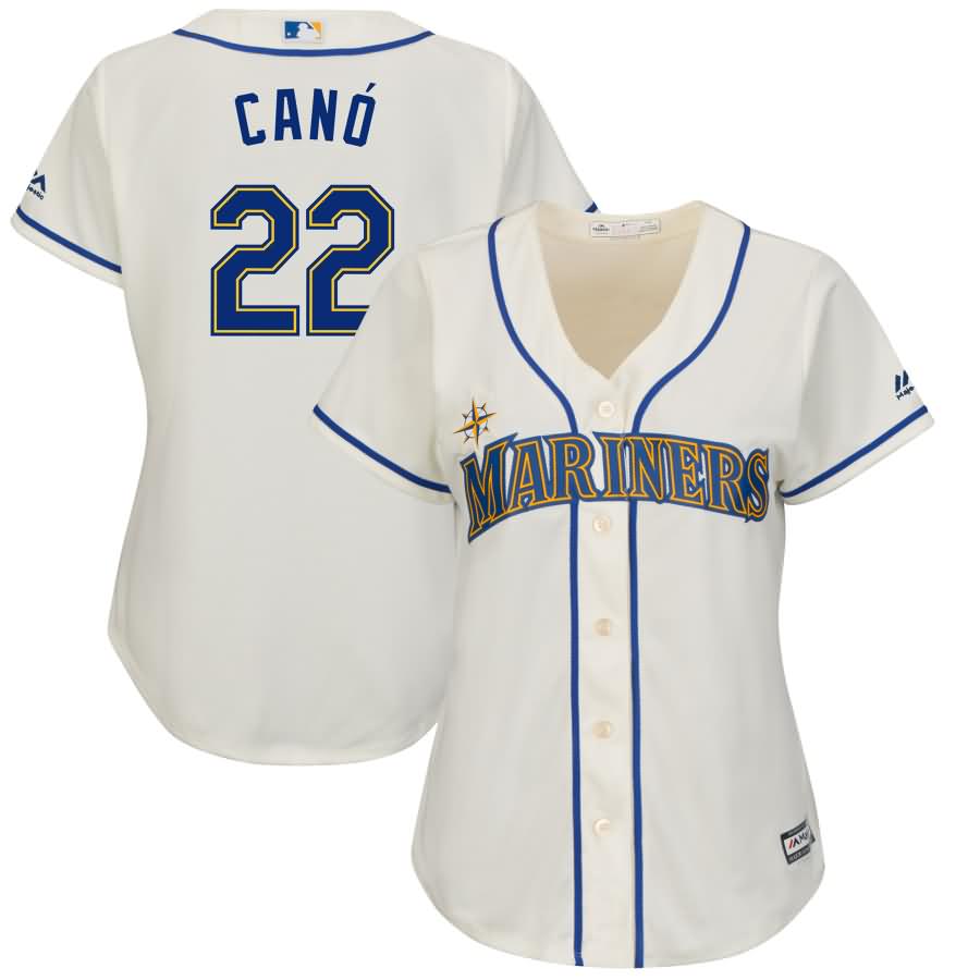 Robinson Cano Seattle Mariners Majestic Women's Alternate Cool Base Replica Player Jersey - Cream