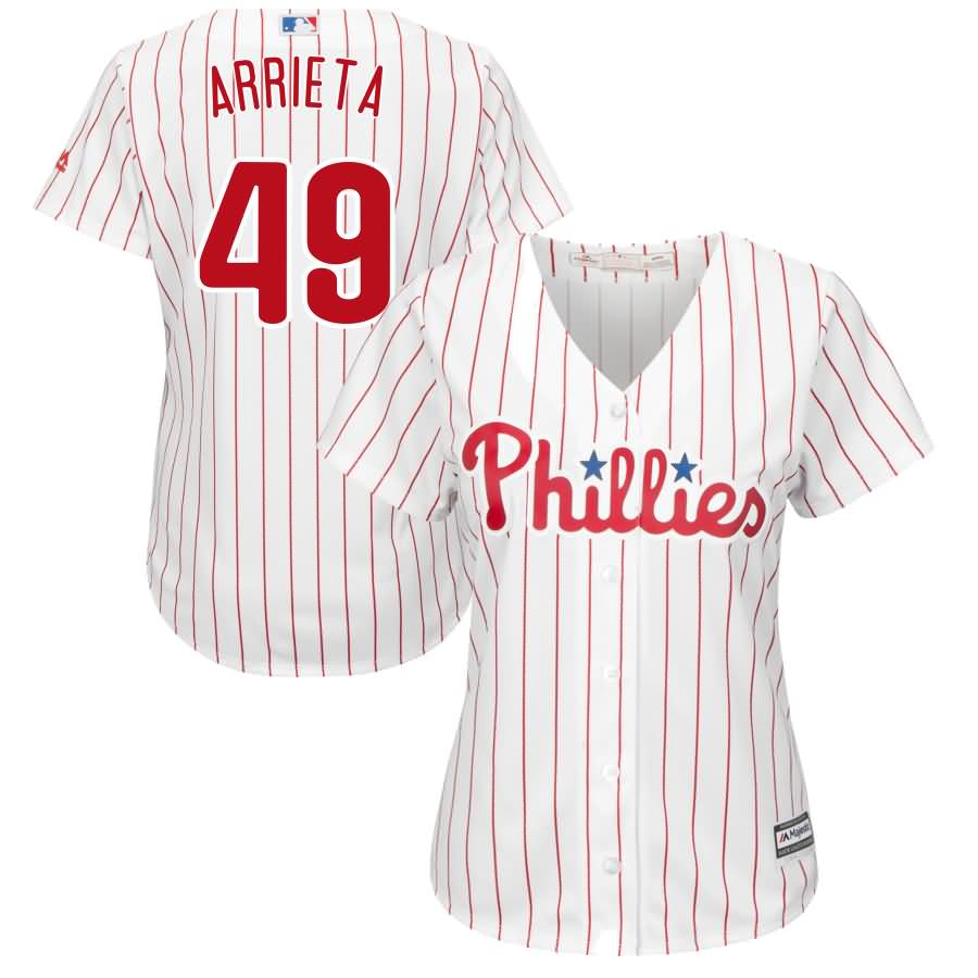 Jake Arrieta Philadelphia Phillies Majestic Women's Cool Base Player Jersey - White