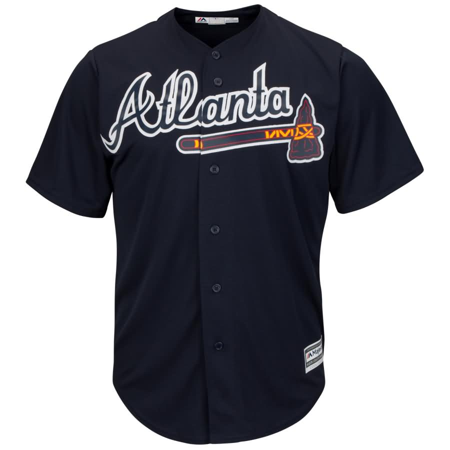 Dansby Swanson Atlanta Braves Majestic Alternate Official Cool Base Player Jersey - Navy