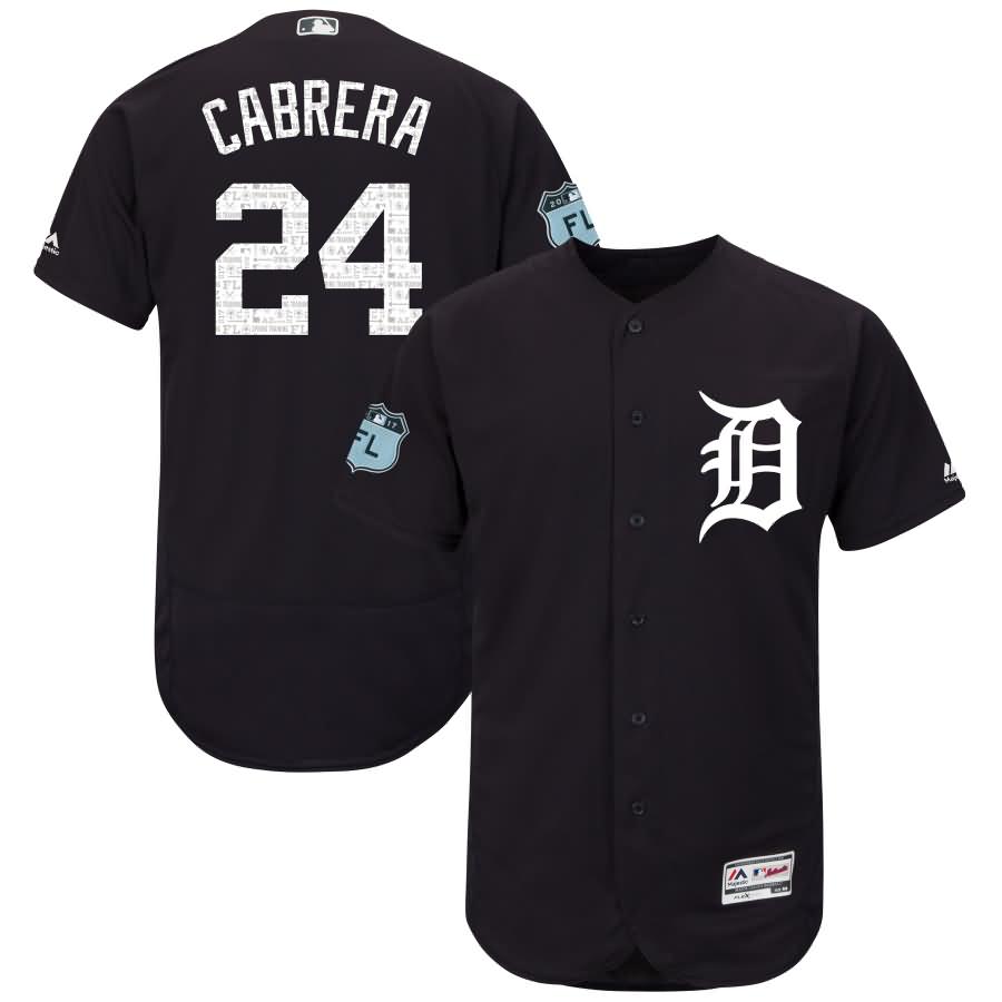 Miguel Cabrera Detroit Tigers Majestic 2017 Spring Training Authentic Flex Base Player Jersey - Navy