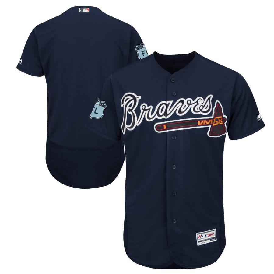 Atlanta Braves Majestic 2017 Spring Training Authentic Flex Base Team Jersey - Navy