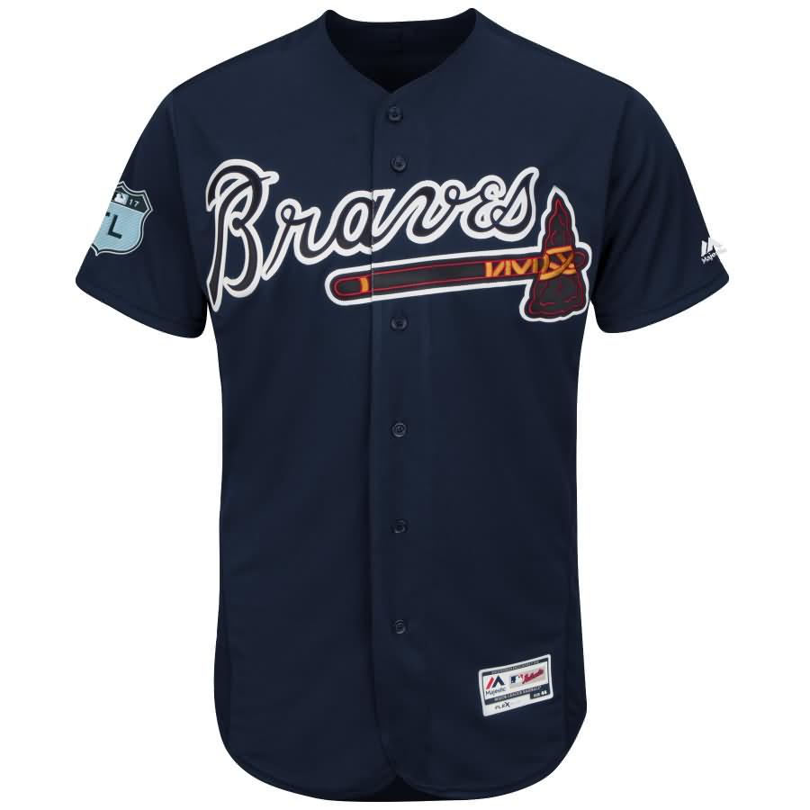 Atlanta Braves Majestic 2017 Spring Training Authentic Flex Base Team Jersey - Navy