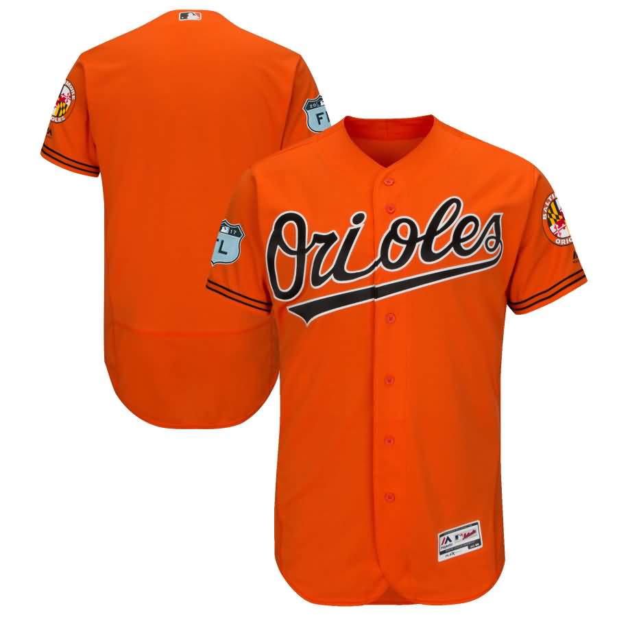 Baltimore Orioles Majestic 2017 Spring Training Authentic Flex Base Team Jersey - Orange