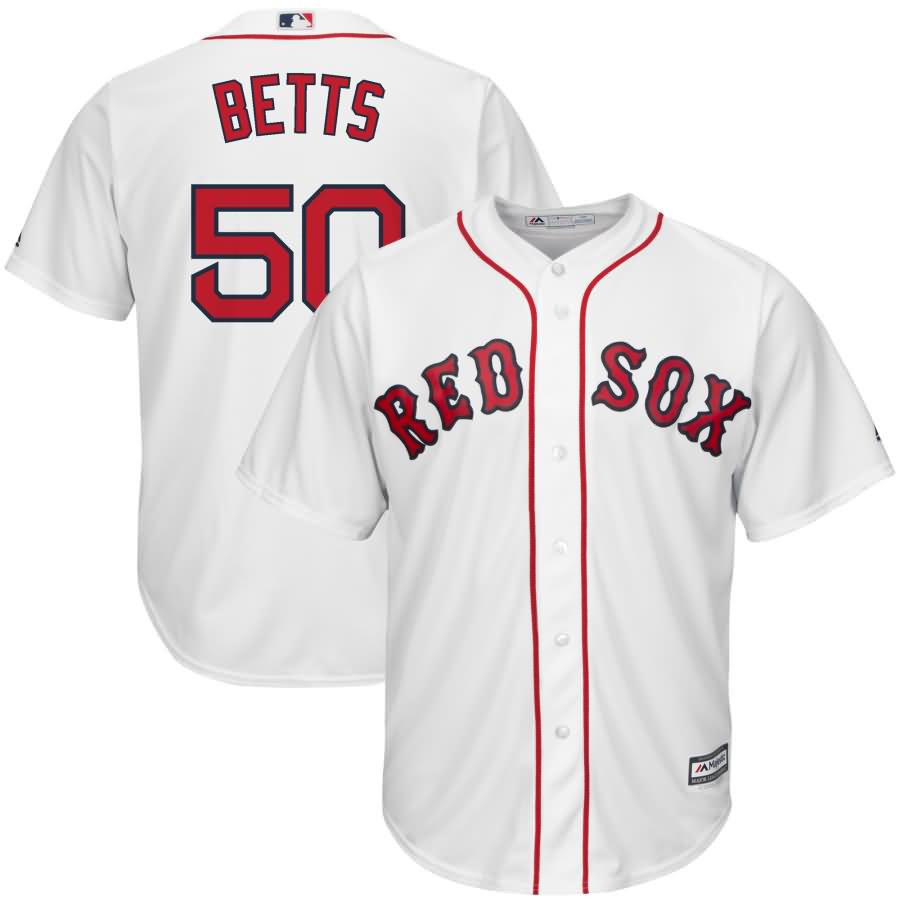 Mookie Betts Boston Red Sox Majestic Youth Home Official Cool Base Replica Player Jersey - White