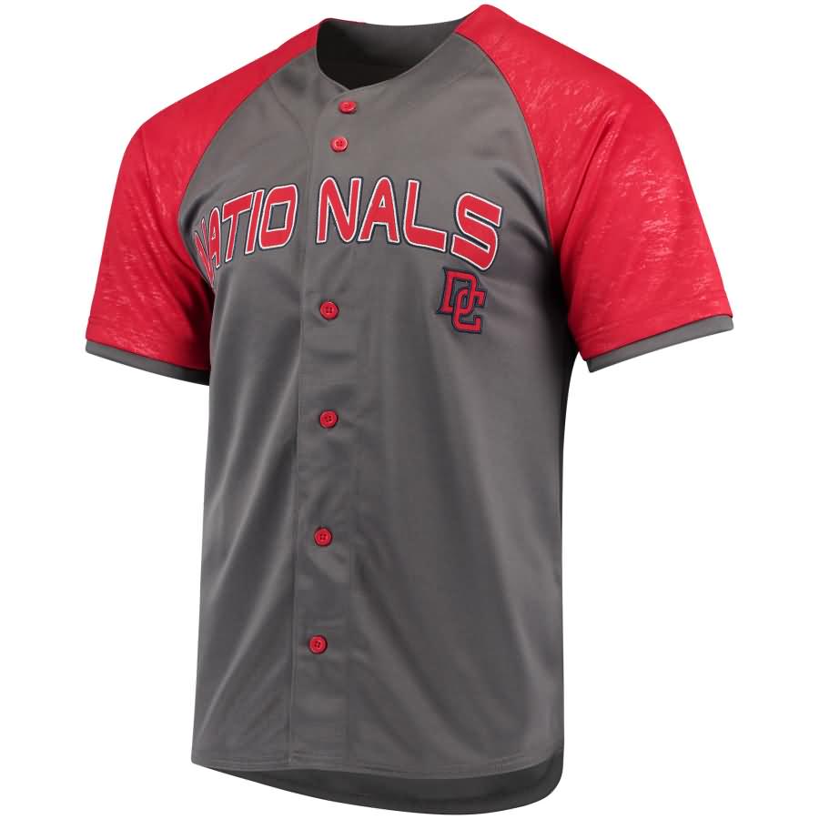 Washington Nationals Stitches Glitch Jersey - Charcoal/Red