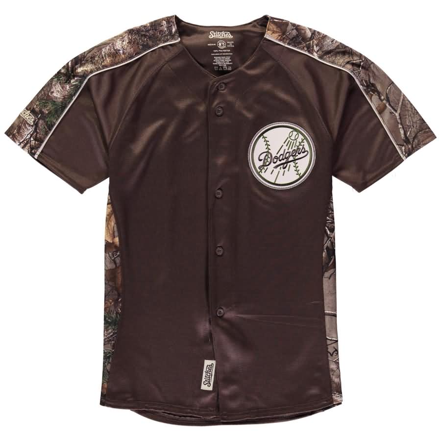 Los Angeles Dodgers Stitches Youth Replica Jersey - Realtree Camo