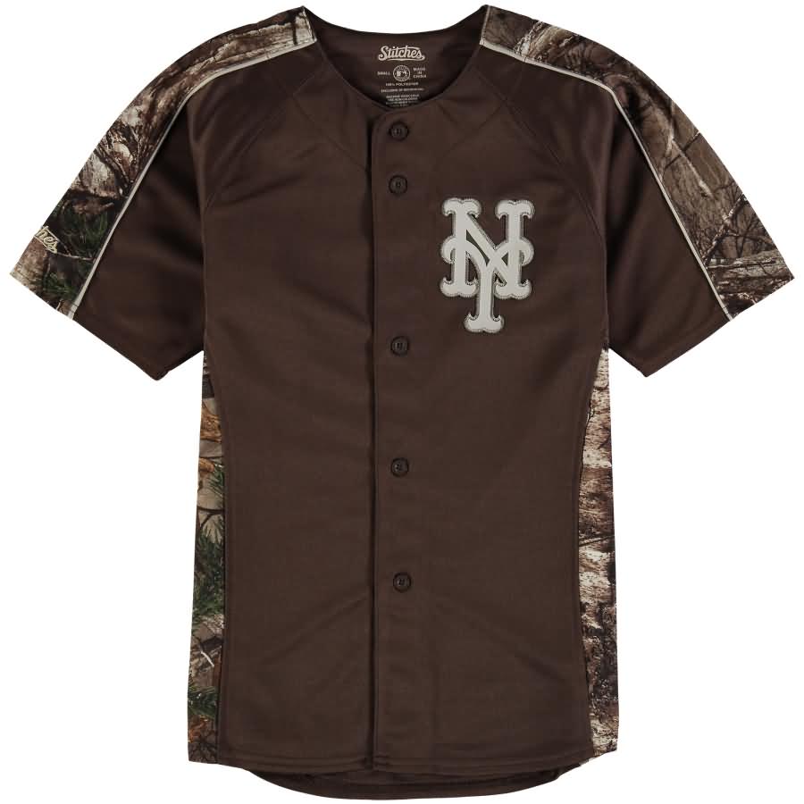 New York Mets Stitches Youth Replica Jersey - Realtree Camo