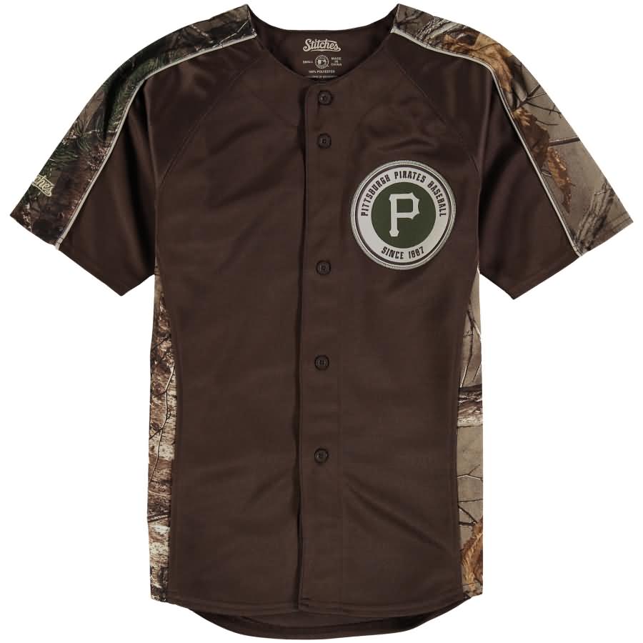 Pittsburgh Pirates Stitches Youth Replica Jersey - Realtree Camo