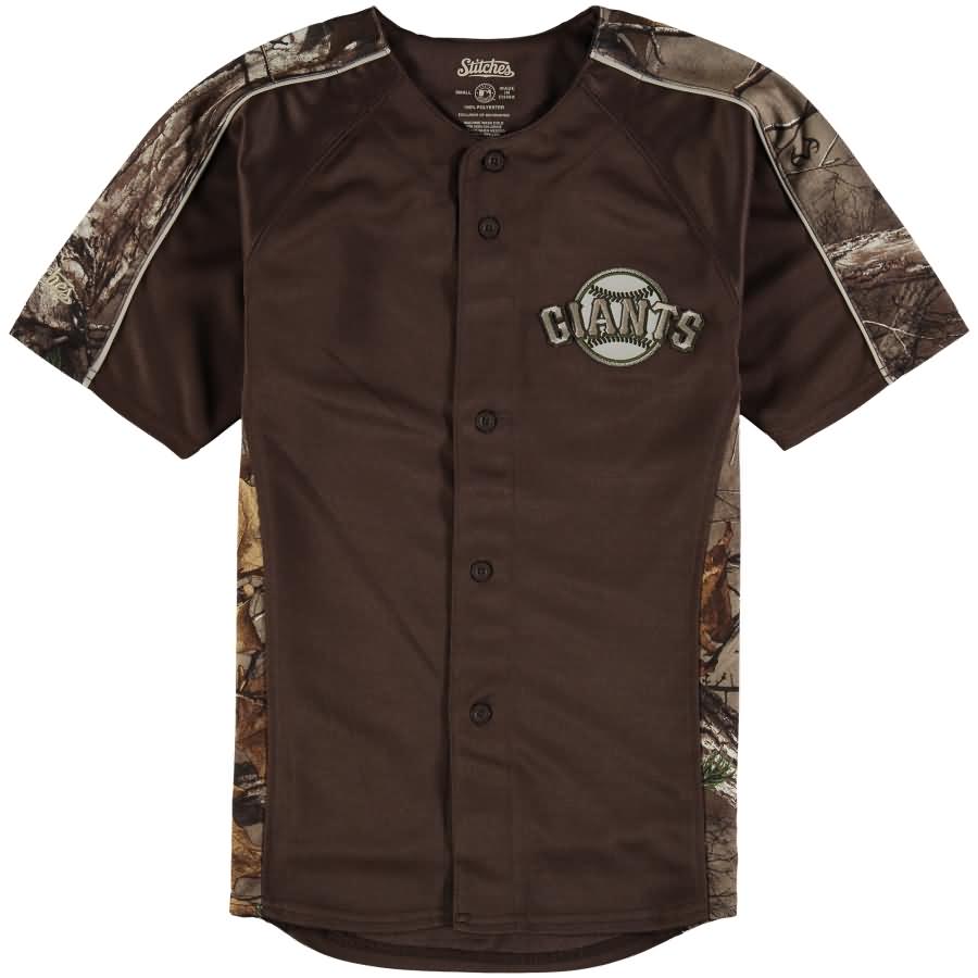 San Francisco Giants Stitches Youth Replica Jersey - Realtree Camo