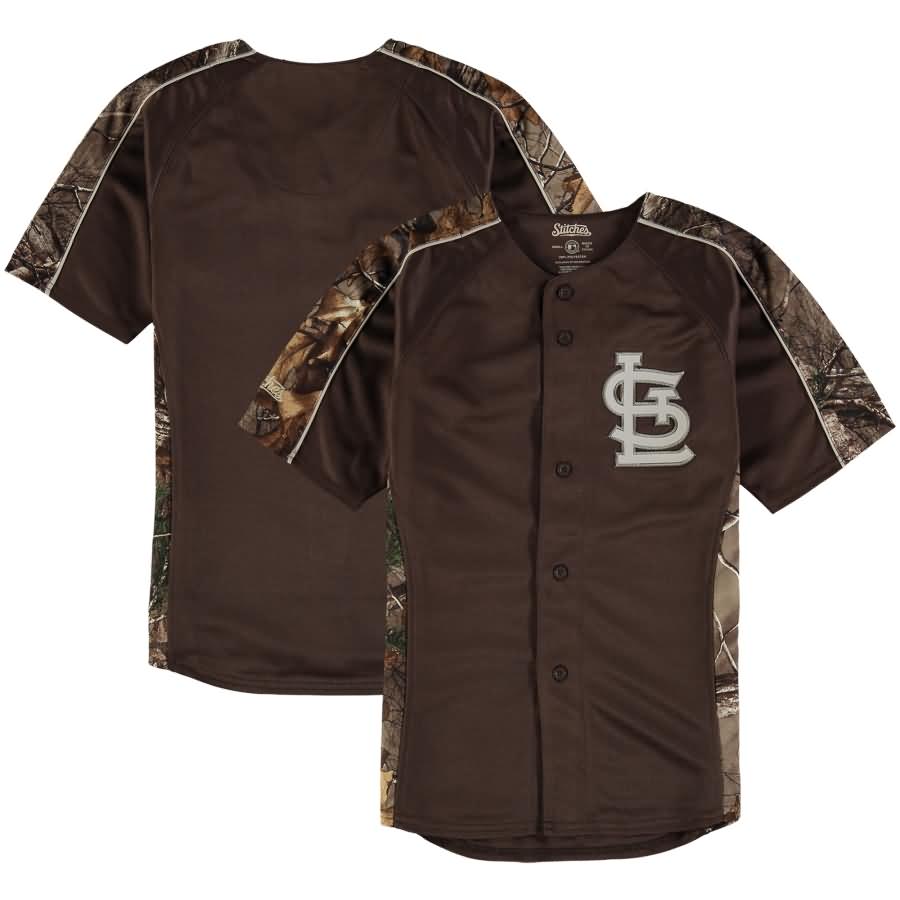 St. Louis Cardinals Stitches Youth Replica Jersey - Realtree Camo