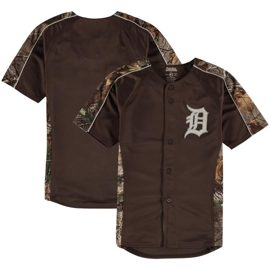 Detroit Tigers Stitches Youth Replica Jersey - Realtree Camo