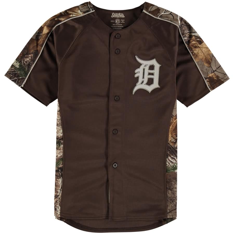 Detroit Tigers Stitches Youth Replica Jersey - Realtree Camo