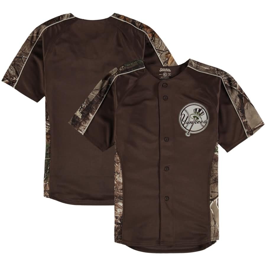 New York Yankees Stitches Youth Replica Jersey - Realtree Camo