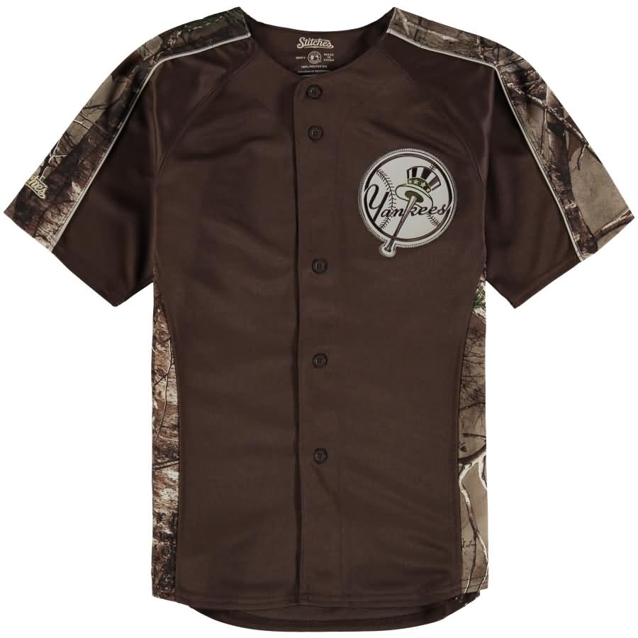 New York Yankees Stitches Youth Replica Jersey - Realtree Camo