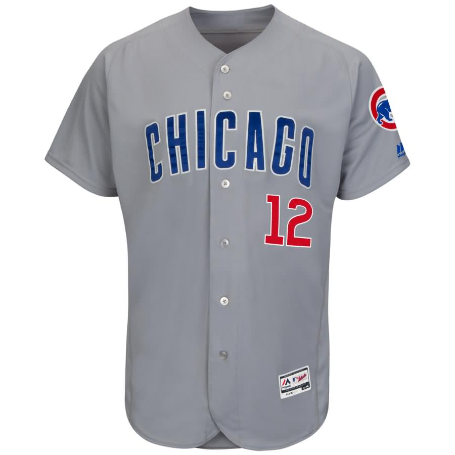 Kyle Schwarber Chicago Cubs Majestic Road Authentic Collection Flex Base Player Jersey - Gray