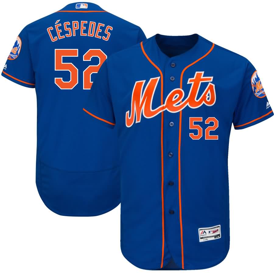 Yoenis Cespedes New York Mets Majestic 2017 Alternate Authentic Collection Flex Base Jersey - Royal/Orange