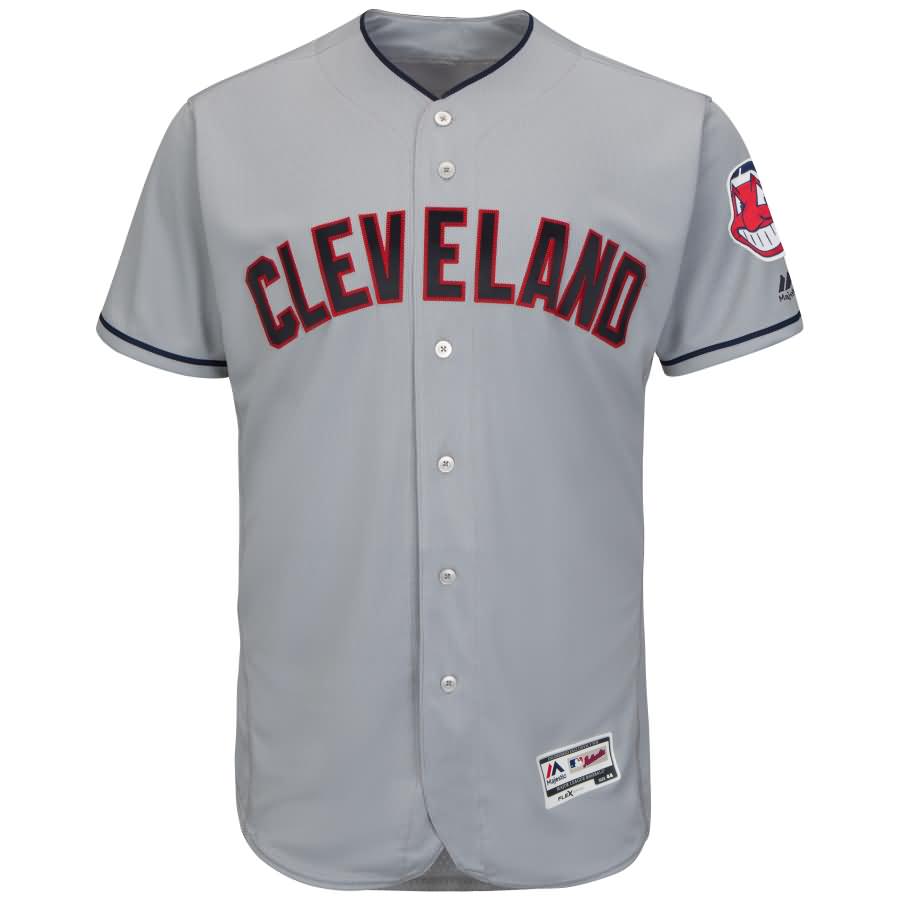 Francisco Lindor Cleveland Indians Majestic Road Authentic Collection Flex Base Player Jersey - Gray