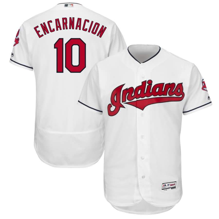 Edwin Encarnacion Cleveland Indians Majestic Home Authentic Collection Flex Base Player Jersey - White