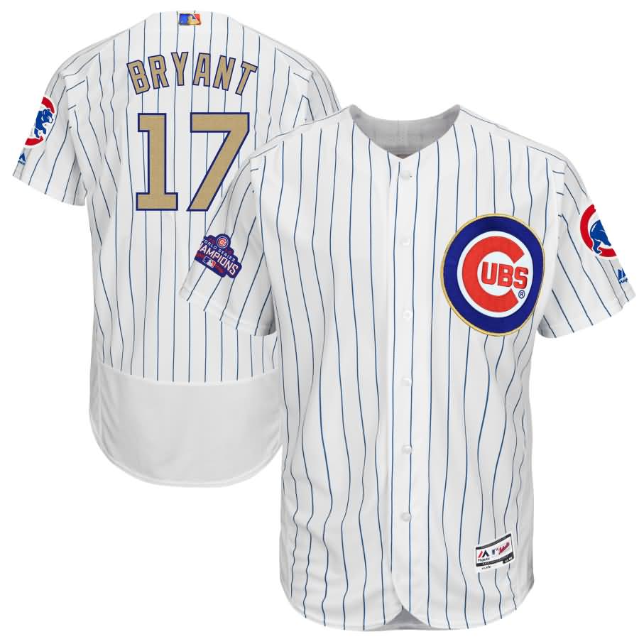 Kris Bryant Chicago Cubs Majestic 2017 Gold Program Flex Base Player Jersey - White