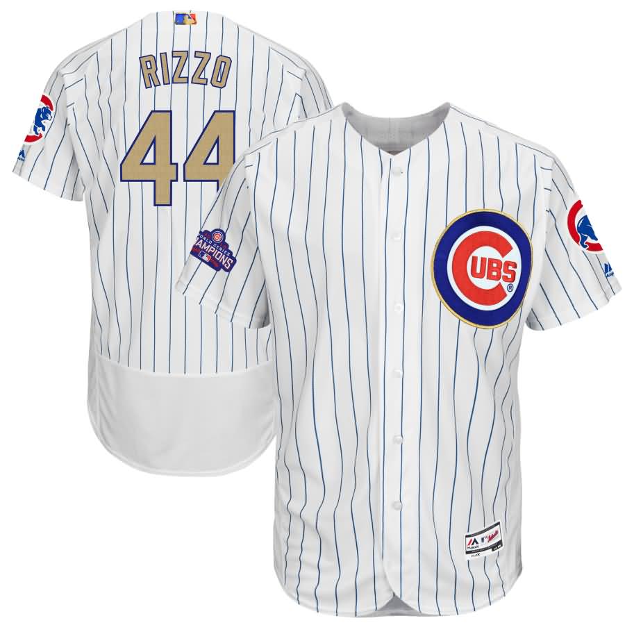 Anthony Rizzo Chicago Cubs Majestic 2017 Gold Program Flex Base Player Jersey - White