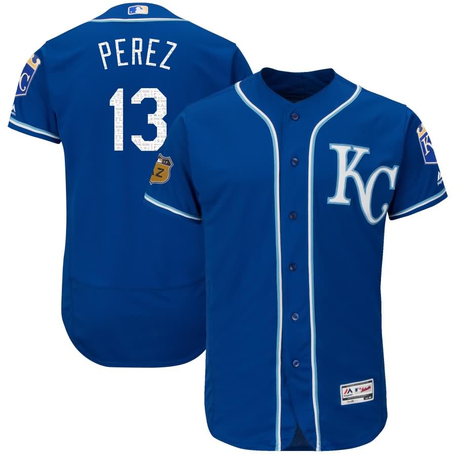 Salvador Perez Kansas City Royals Majestic 2017 Spring Training Authentic Flex Base Player Jersey - Royal