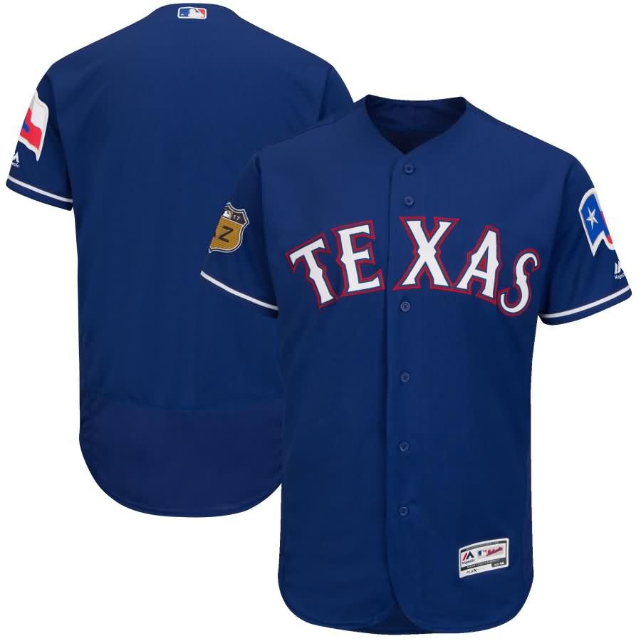 Texas Rangers Majestic 2017 Spring Training Authentic Flex Base Team Jersey - Royal