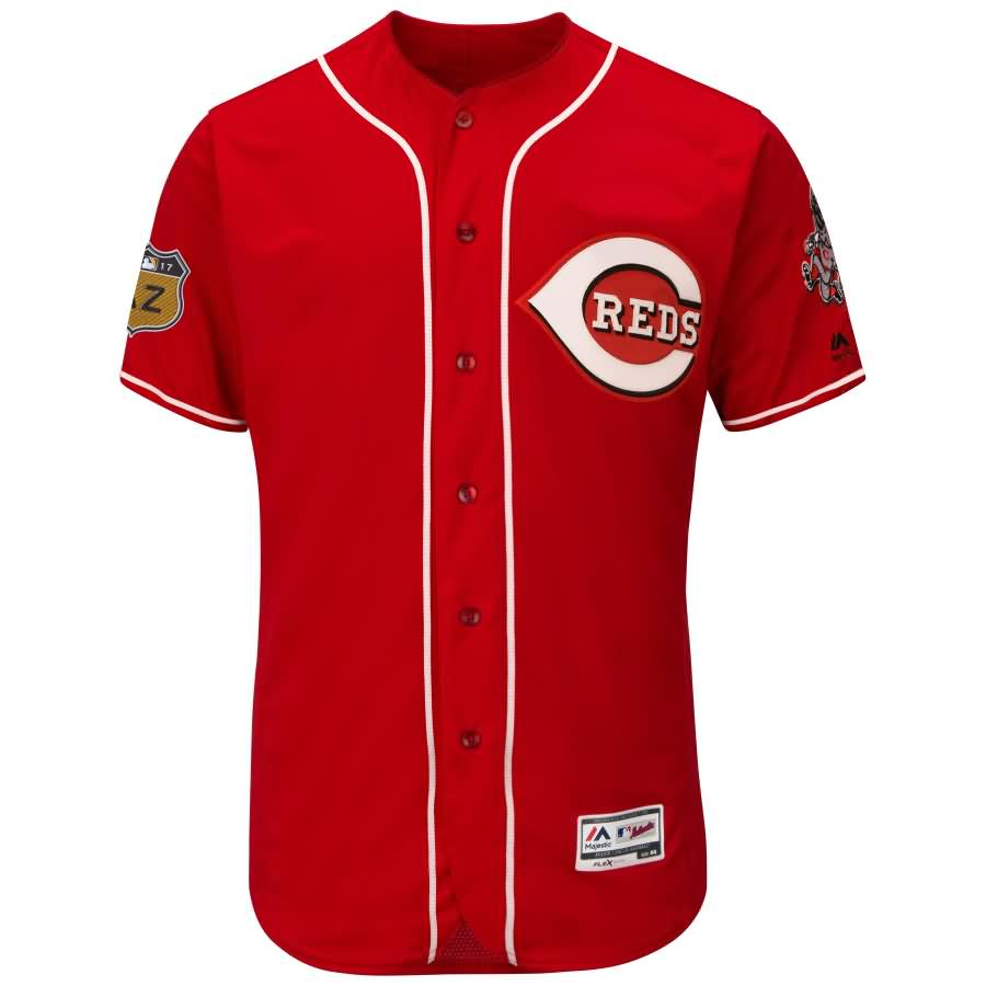 Cincinnati Reds Majestic 2017 Spring Training Authentic Flex Base Team Jersey - Scarlet