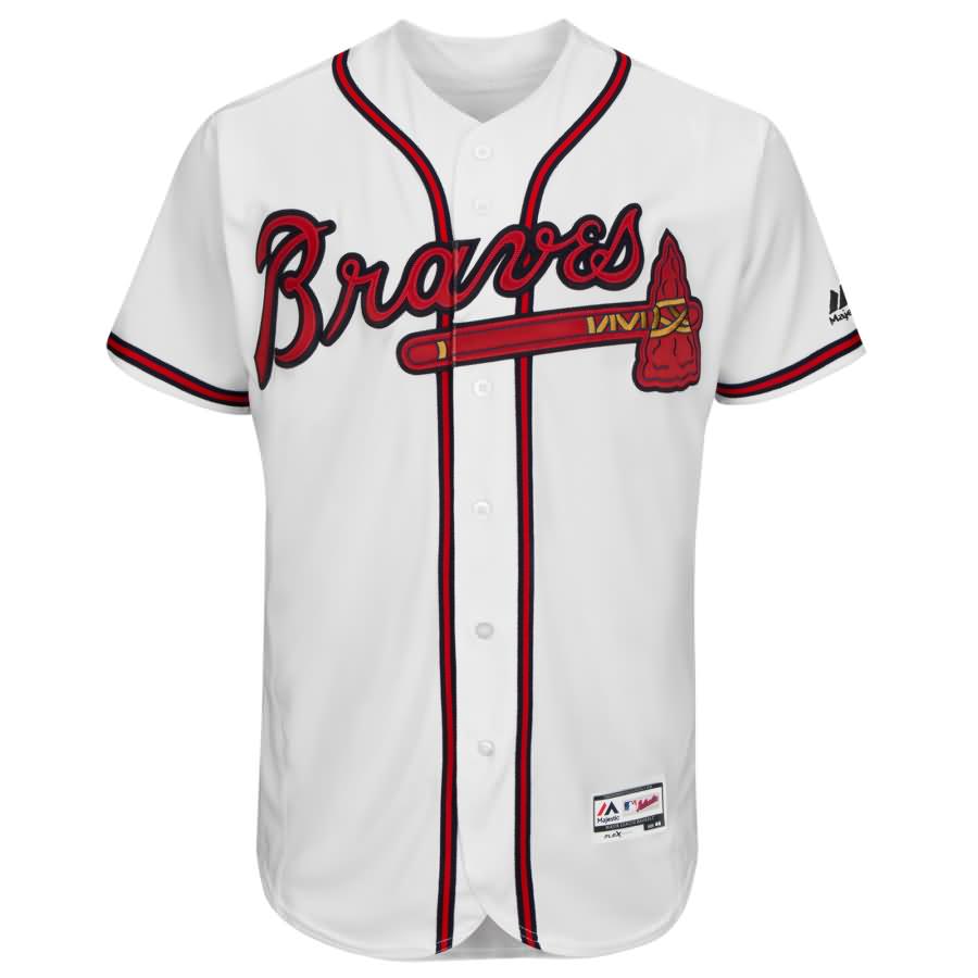 Dansby Swanson Atlanta Braves Majestic Home Flex Base Authentic Collection Player Jersey - White