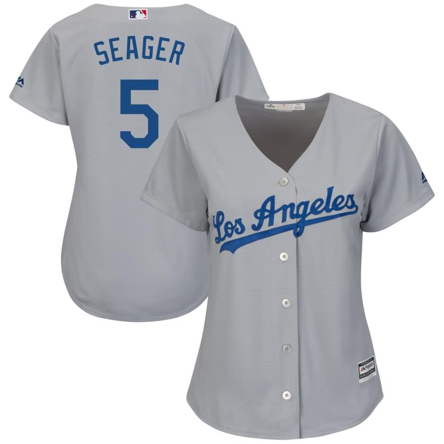 Corey Seager Los Angeles Dodgers Majestic Women's Road Cool Base Replica Player Jersey - Gray